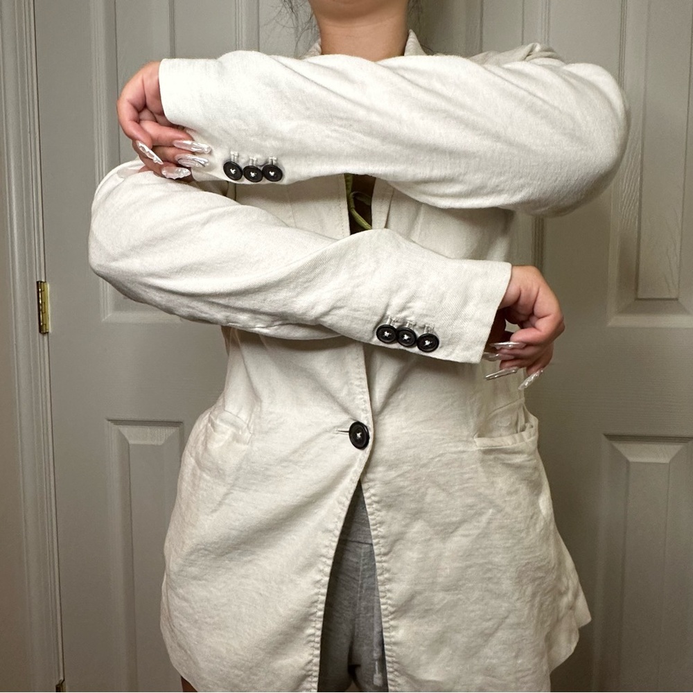 EUC Armani Exchange Linen Women's Fit Blazer - Picture 3 of 4